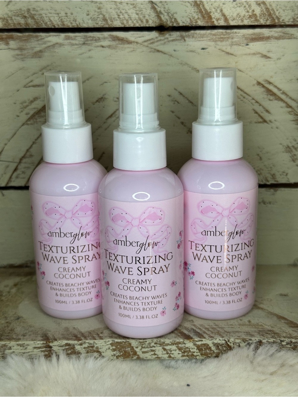 TikTok Viral Amber Glow Creamy Coconut Wave Spray - Pack of 3